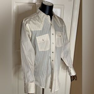 Vintage Sheplers Western Shirt Pearl Snap Long Sleeve Men 16.5-34 FAST SHIPPING​